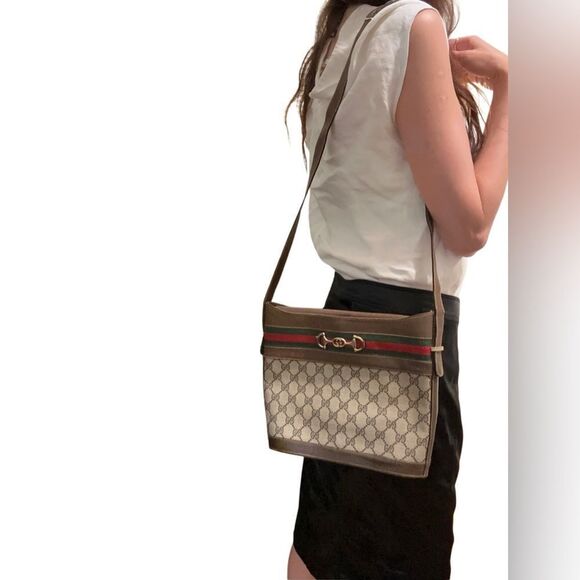 Gucci Secchiello Monogramma GG Vintage horsebit Ophidia Shoulder bag - Picture 11 of 12